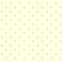 ゆるい曲線の赤いお花スクエアパターン⭐︎