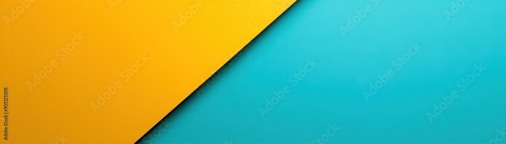 Poster a vibrant composition featuring orange and turquoise shapes, perfect for adding a modern touch to an
