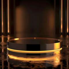 Beautiful Of 3d Realistic Of Empty podium mockup stage realistic for Product Showcase