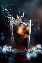 A glass of cool coke on a hot day