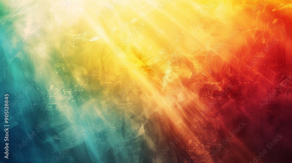 Aufkleber a vibrant and colorful abstract background featuring light beams and a textured gradient