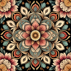 Fototapeta premium seamless floral pattern