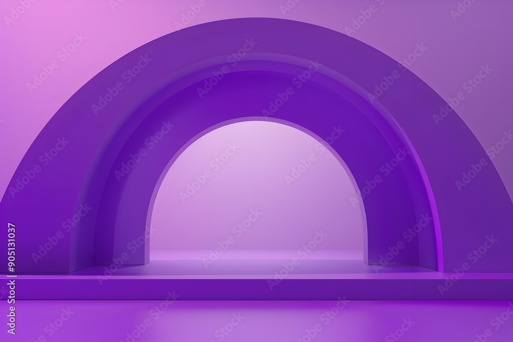 Poster a purple gradient background with rounded edges, featuring a simple planet at the center of the scre