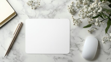 Elegant Workspace Mousepad Mockup | Mousepad Mockup | Realistic