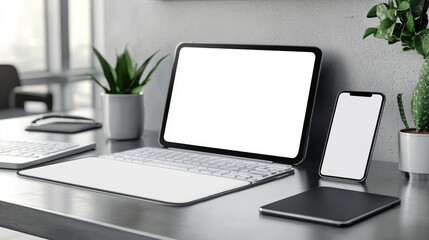 Fototapeta premium Tech Workspace Mousepad Mockup | Mousepad Mockup | Realistic