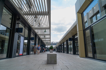 
The market square of Waregem together with the adjacent shopping center 