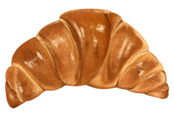 Croissant png sticker, homemade pastry, transparent background