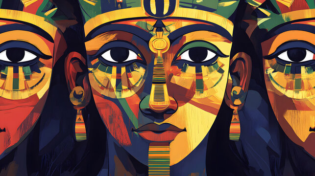 illustration of the gods from ancient Egypt Osiris