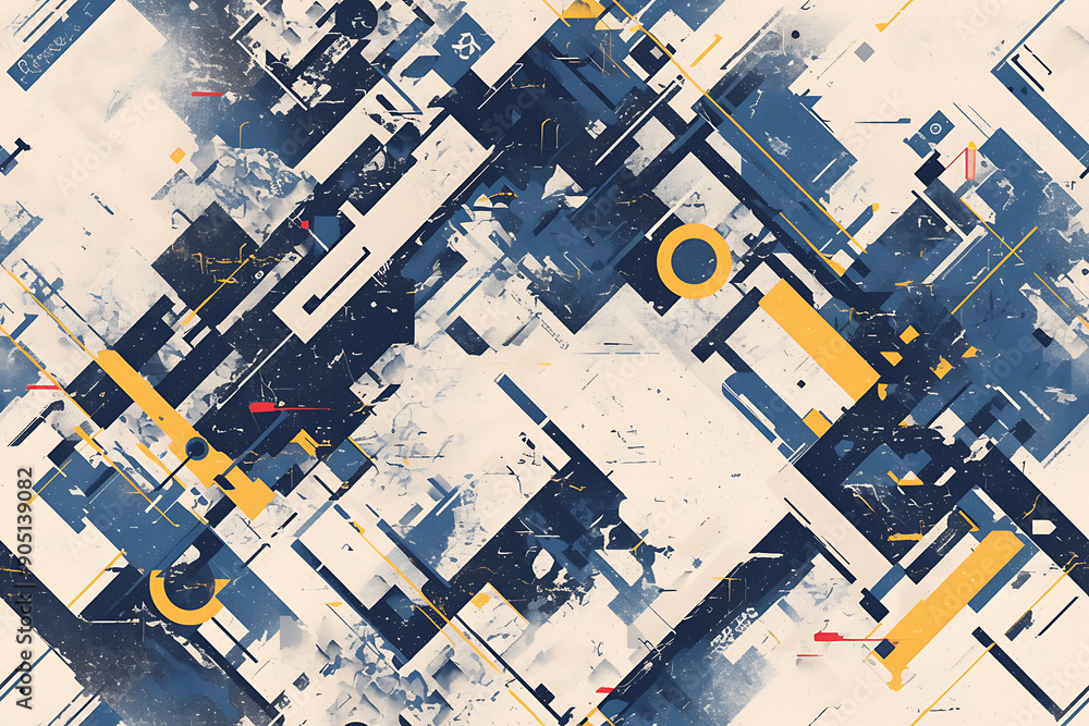 Poster A seamless abstract pattern with fluid, organic forms, evoking calm and elegance. Ideal for serene and sophisticated projects