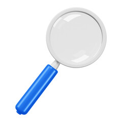 PNG 3D magnifying glass, element illustration, transparent background
