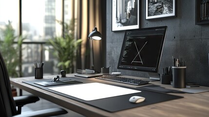 Professional and Creative Workspace Mousepad Mockup | Mousepad Mockup | Realistic