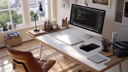 Naklejka premium Professional and Creative Workspace Mousepad Mockup | Mousepad Mockup | Realistic