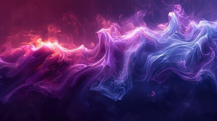 Fototapeta premium A vibrant abstract background featuring intertwined shades of red, purple, and blue on the left side