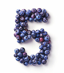 Fototapeta premium Figures made of blueberries