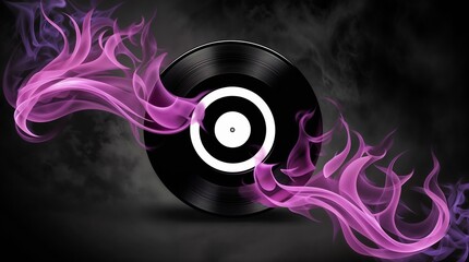 This is a stunning Vinyl Record featuring vibrant Colorful Smoke Effects in an artistic way