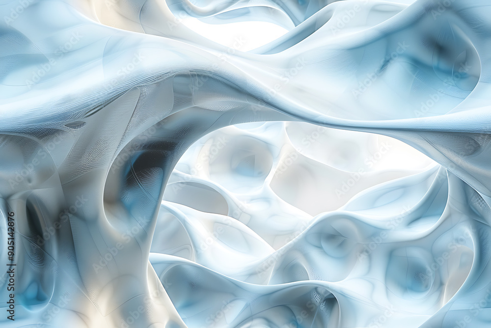 Poster an abstract seamless pattern featuring fluid, organic shapes in vibrant hues. the dynamic design cre