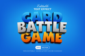 3D Text Effect Game Title Comic Style. Editable Text Effect.