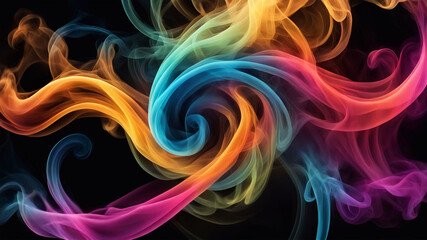 Obraz premium colorful smoke swirl effect background 