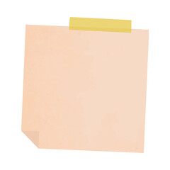 Fototapeta premium Orange notepaper journal sticker design element