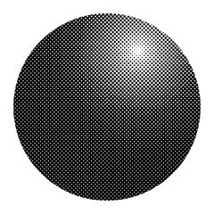Png black round halftone gradient element, transparent background