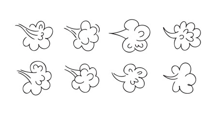 Comic fart cloud. Bad stink balloon. Smoke gas cloud in comic style. Explosion, angry breath.