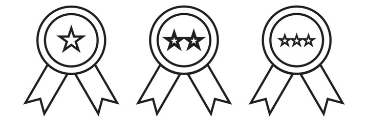 Approval check vector icon and quality label logo template. Approval check badge icon set isolated on white background. Vector illustration. EPS 10.