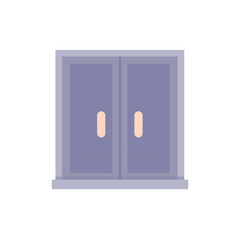 House Door minimalist vector illustration ,simple transparent graphic element .Isolated on white background