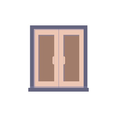 House Door minimalist vector illustration ,simple transparent graphic element .Isolated on white background