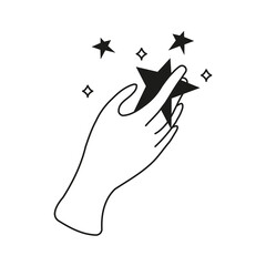 Line art tattoo png logo element, aesthetic sticker