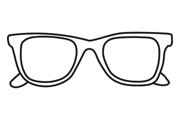 Fototapeta premium Eye-glasses png sticker, accessory doodle line art on transparent background