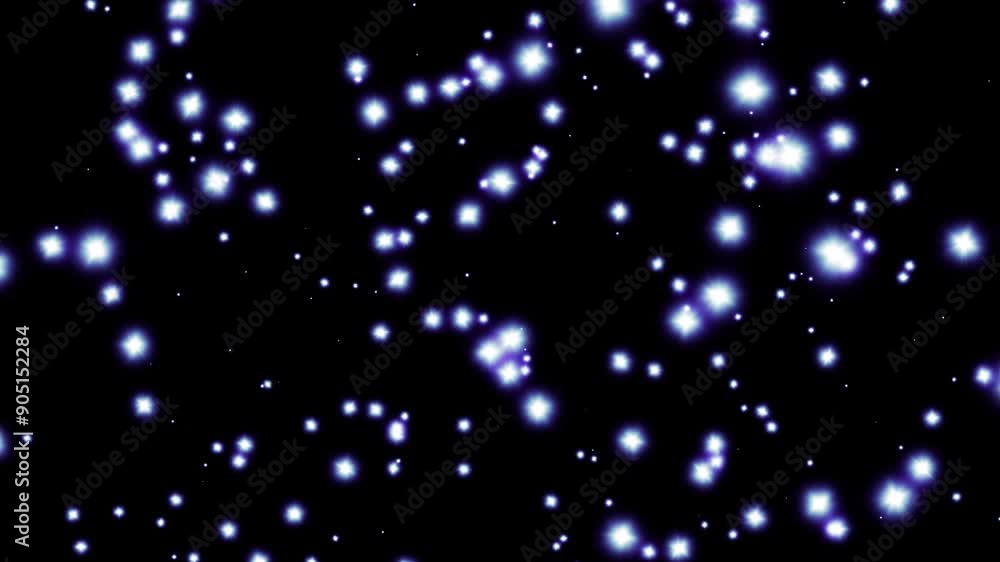 Poster abstract magical flashes of light. bright glitter particles and stars twinkle and glow on a dark bac