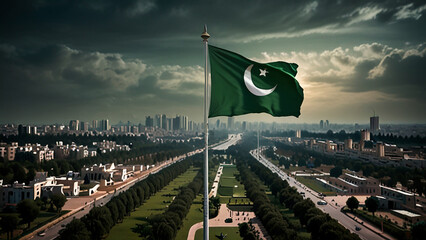 14 August 1947 Pakistan day unique and beautiful banner 77th independence day of Pakistan background wallpaper illustration