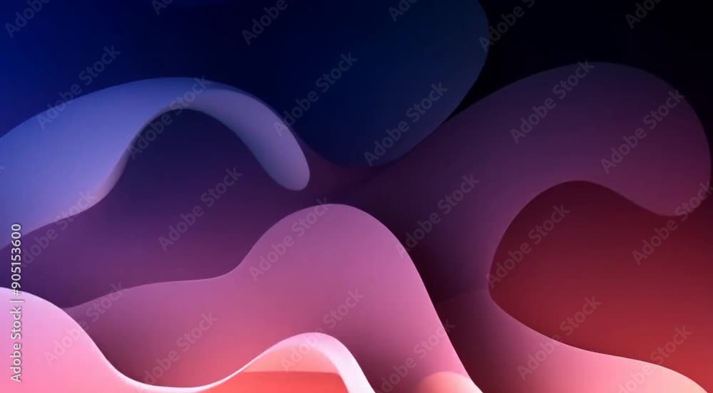 Poster a fluid, wavy formation that resembles a flowing fabric or liquid. it's set against a gradient backg