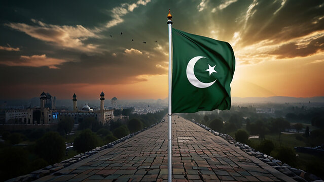14 August 1947 Pakistan day unique and beautiful banner 77th independence day of Pakistan background wallpaper illustration
