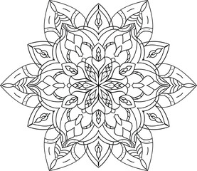 New Design black Color Mandala, New Mandala for Coloring Book Page, mandala 