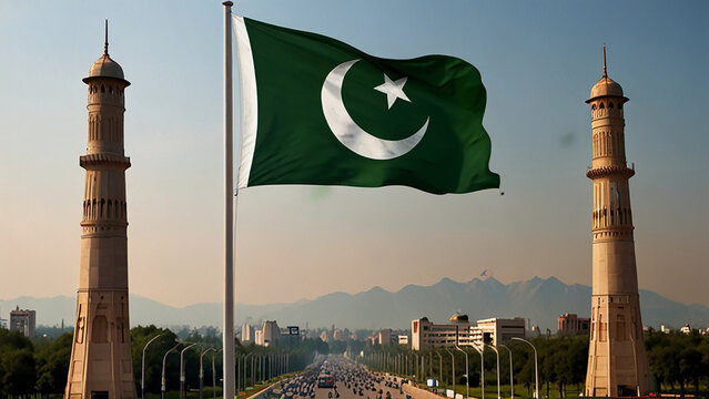 14 August 1947 Pakistan day unique and beautiful banner 77th independence day of Pakistan background wallpaper illustration