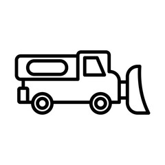 Snow Plow line icon