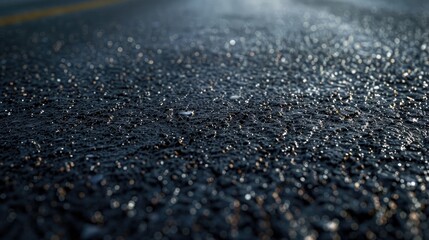 Fresh black asphalt texture transformed into new surface