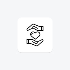Volunteer Community line icon , vector, pixel perfect, illustrator file