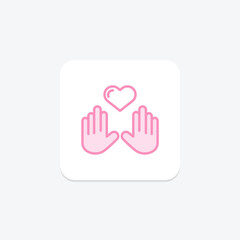 Volunteer Opportunity duotone line icon , vector, pixel perfect, illustrator file
