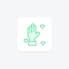 Volunteer Appreciation duotone line icon , vector, pixel perfect, illustrator file