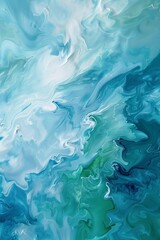 Obraz premium Abstract Teal and White Fluid Art Background