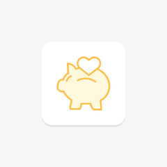 Volunteer Impact duotone line icon , vector, pixel perfect, illustrator file