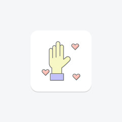Volunteer Appreciation lineal color icon , vector, pixel perfect, illustrator file