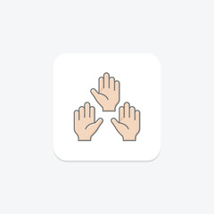 Volunteer Contribution lineal color icon , vector, pixel perfect, illustrator file