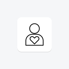 Volunteer Icon line icon , vector, pixel perfect, illustrator file