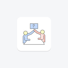 Meeting Innovation lineal color icon , vector, pixel perfect, illustrator file