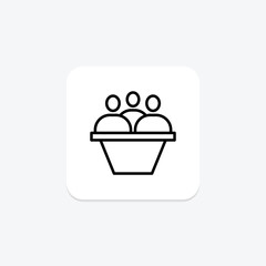 Meeting Icon line icon , vector, pixel perfect, illustrator file