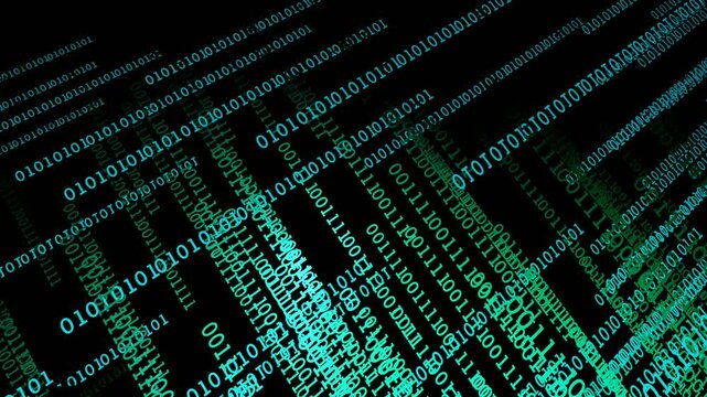 Abstract binary data digital technology background. 