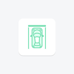 Hotel Valet Parking duotone line icon , vector, pixel perfect, illustrator file
